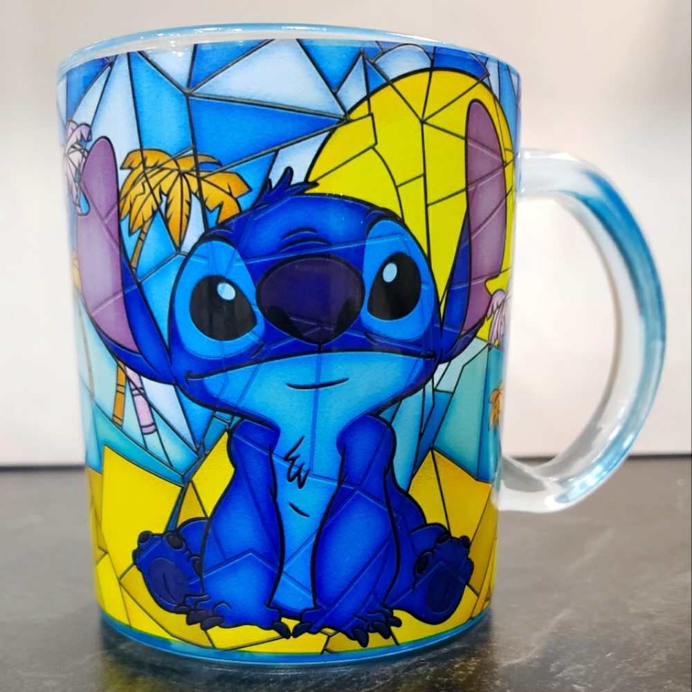 NWOT Disney Lilo & Stitch Mosaic Glass Coffee Mug
